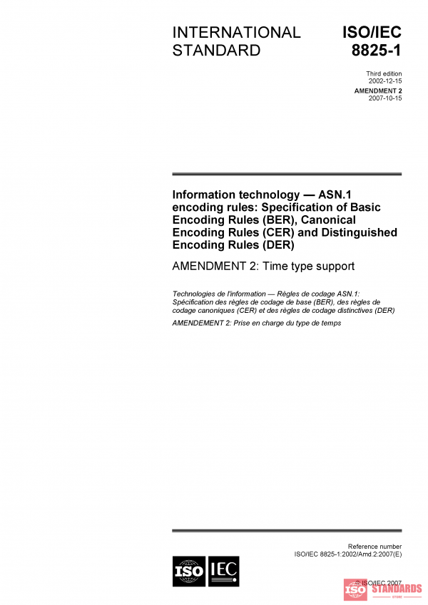 ISO/IEC 8825-1:2002/AMD2:2007 PDF