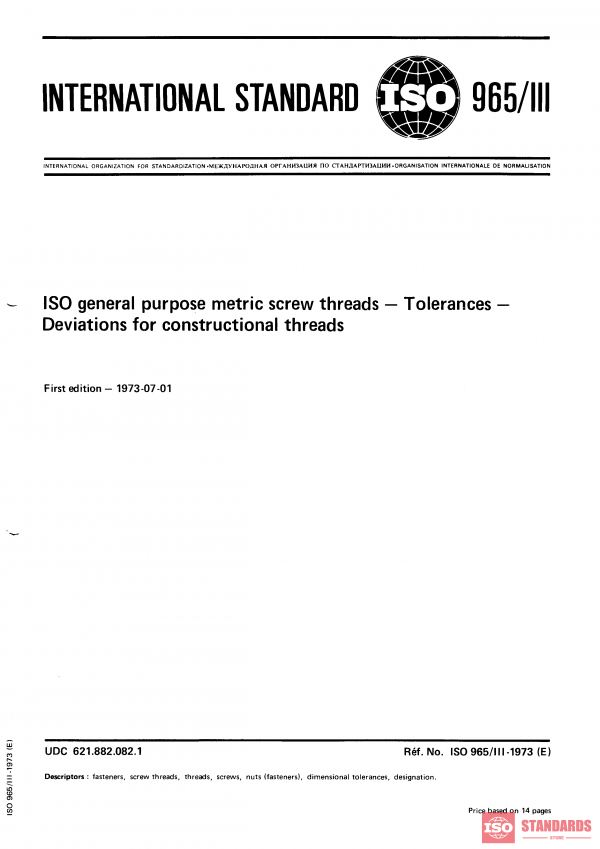 ISO 965-3:1973 PDF