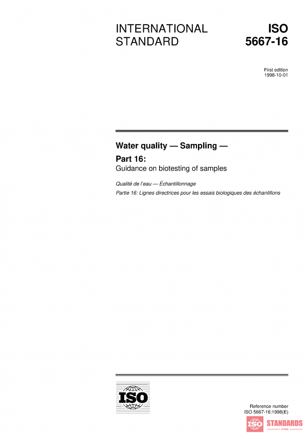 ISO 5667-16:1998 PDF