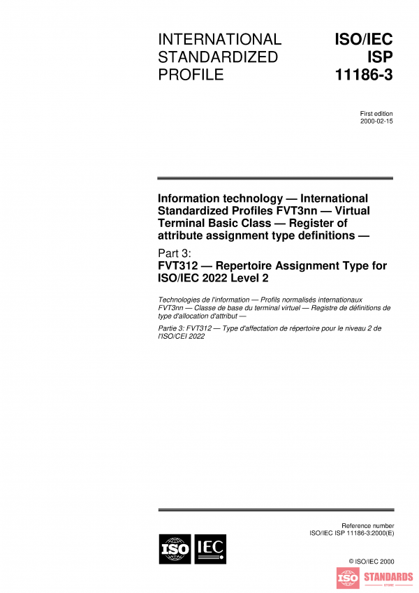 ISO/IEC ISP 11186-3:2000 PDF