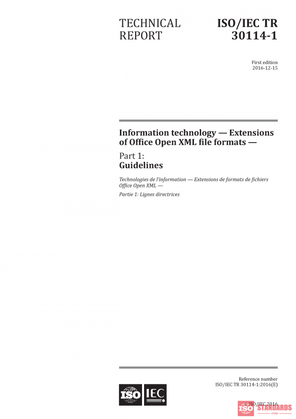 ISO/IEC TR 30114-1:2016 PDF
