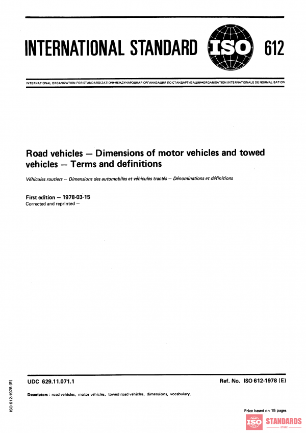 ISO 612:1978 PDF