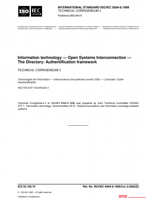 ISO/IEC 9594-8:1998/Cor 3:2002 PDF