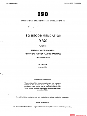 ISO/R 870:1968 PDF