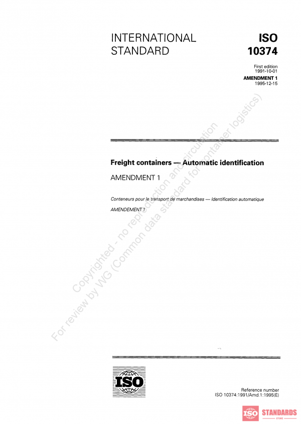 ISO 10374 Amd 1 WG:1991 PDF