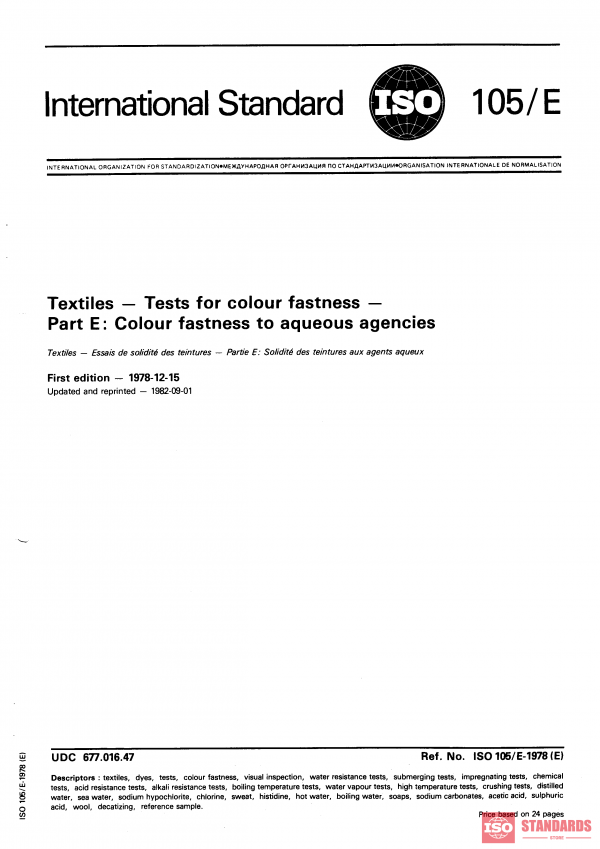 ISO 105-E:1978 PDF