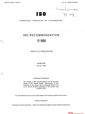 ISO/R 999:1969 PDF