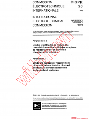 CISPR 20:1990/AMD1:1990 PDF