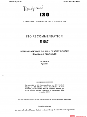 ISO/R 567:1967 PDF