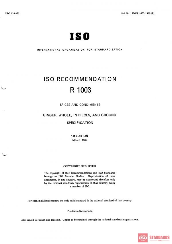 ISO/R 1003:1969 PDF