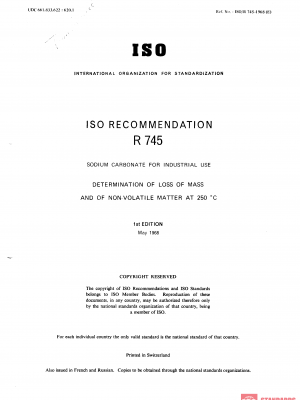 ISO/R 745:1968 PDF