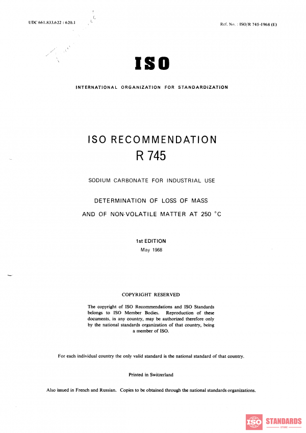 ISO/R 745:1968 PDF