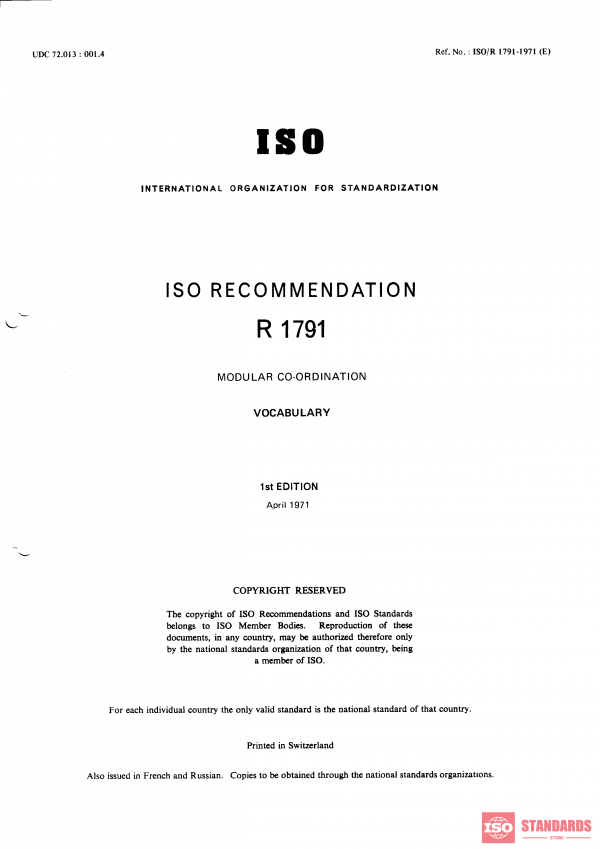 ISO/R 1791:1971 PDF