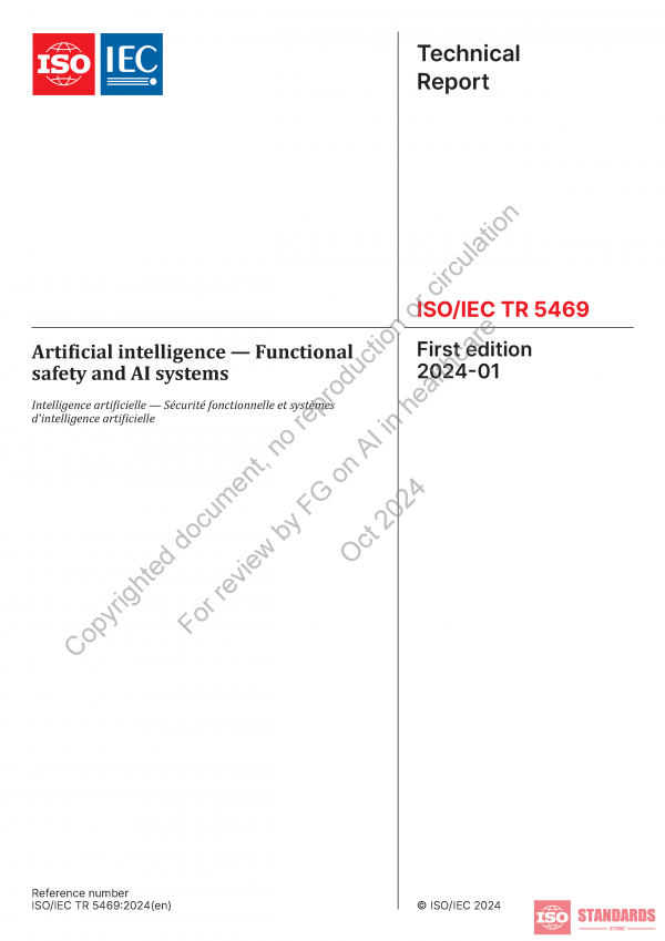 ISO/IEC TR 5469 WG:2024 PDF