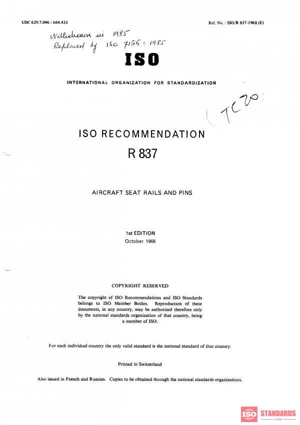ISO/R 837:1968 PDF