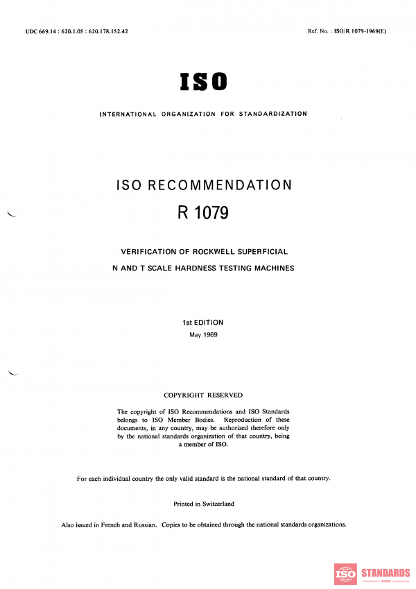 ISO/R 1079:1969 PDF