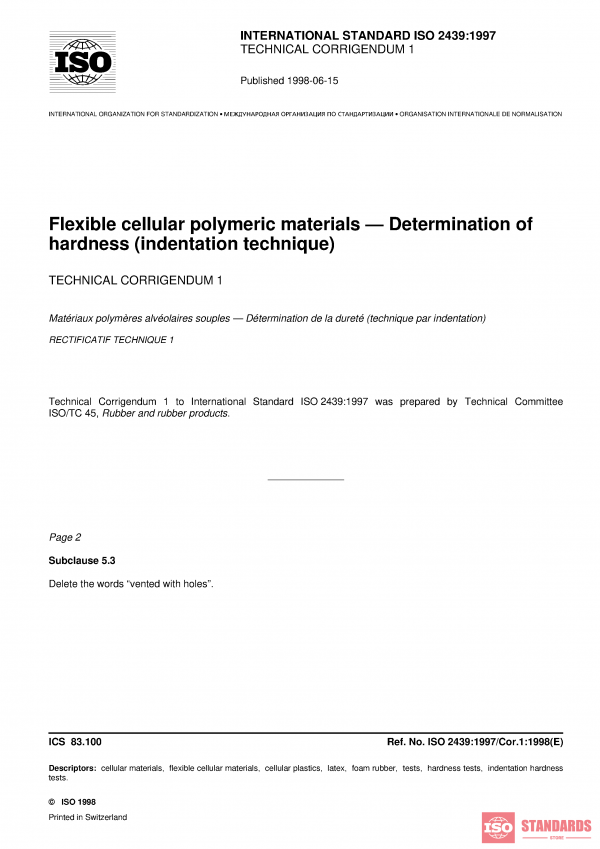 ISO 2439:1997/Cor 1:1998 PDF