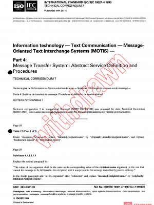 ISO/IEC 10021-4:1990/COR7:1994 PDF