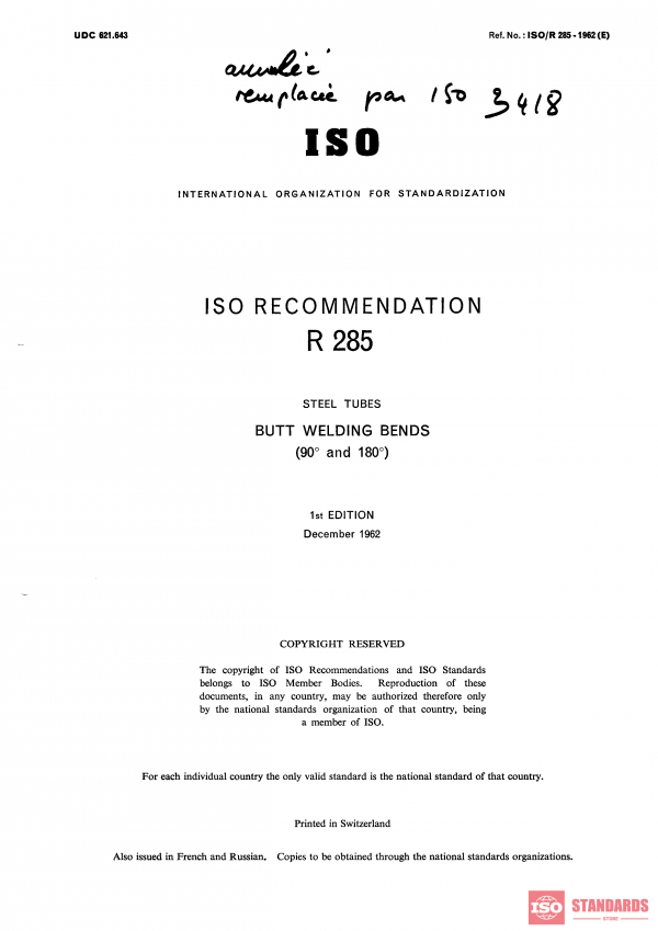 ISO/R 285:1962 PDF