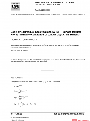 ISO 12179:2000/Cor 1:2003 PDF