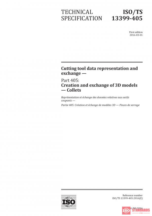 ISO/TS 13399-405:2016 PDF