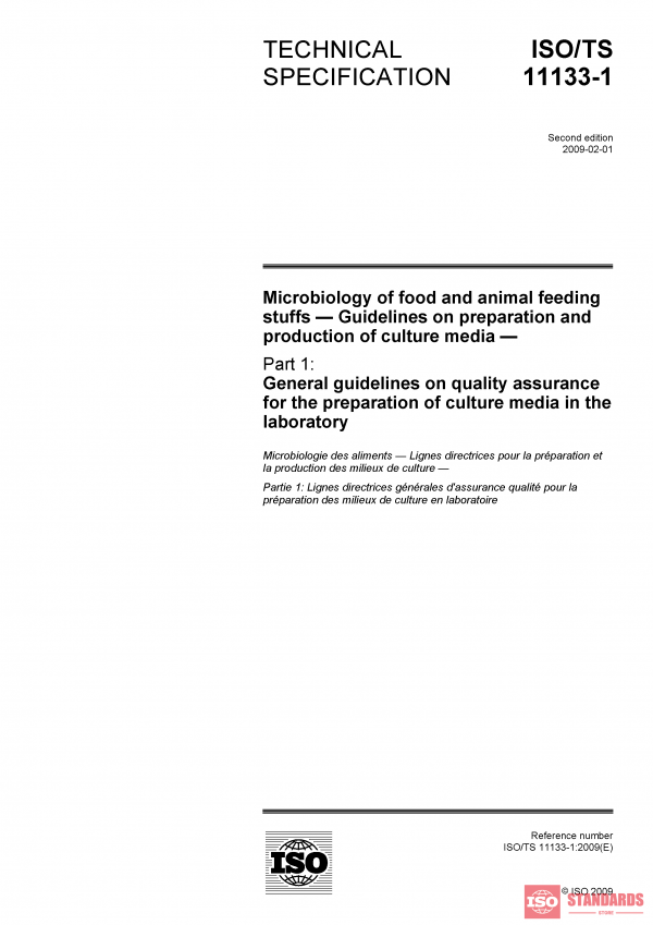 ISO/TS 11133-1:2009 PDF