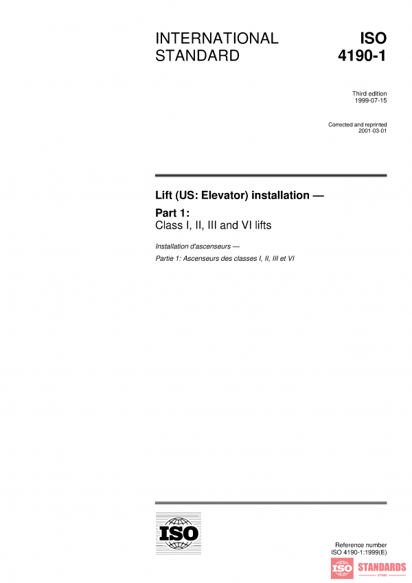 ISO 4190-1:1999 PDF