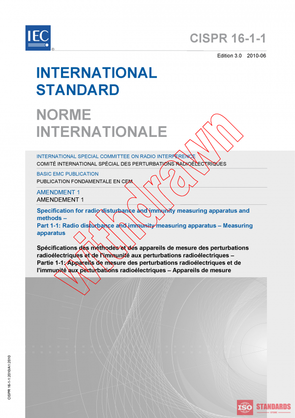 CISPR 16-1-1:2010/AMD1:2010 PDF
