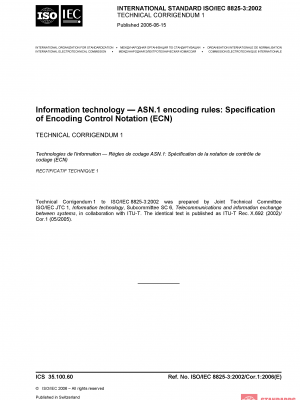 ISO/IEC 8825-3:2002/COR1:2006 PDF