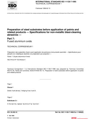 ISO 11126-7:1995/Cor 1:1999 PDF