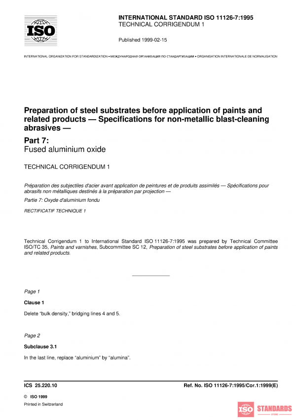 ISO 11126-7:1995/Cor 1:1999 PDF