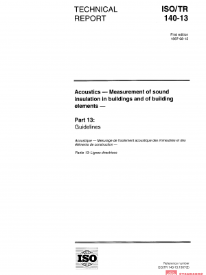 ISO/TR 140-13:1997 PDF
