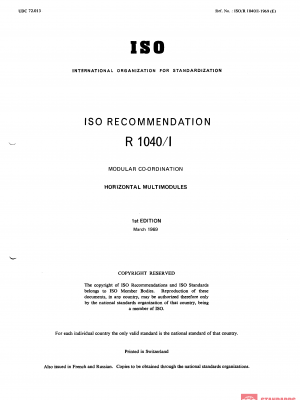 ISO/R 1040-1:1969 PDF