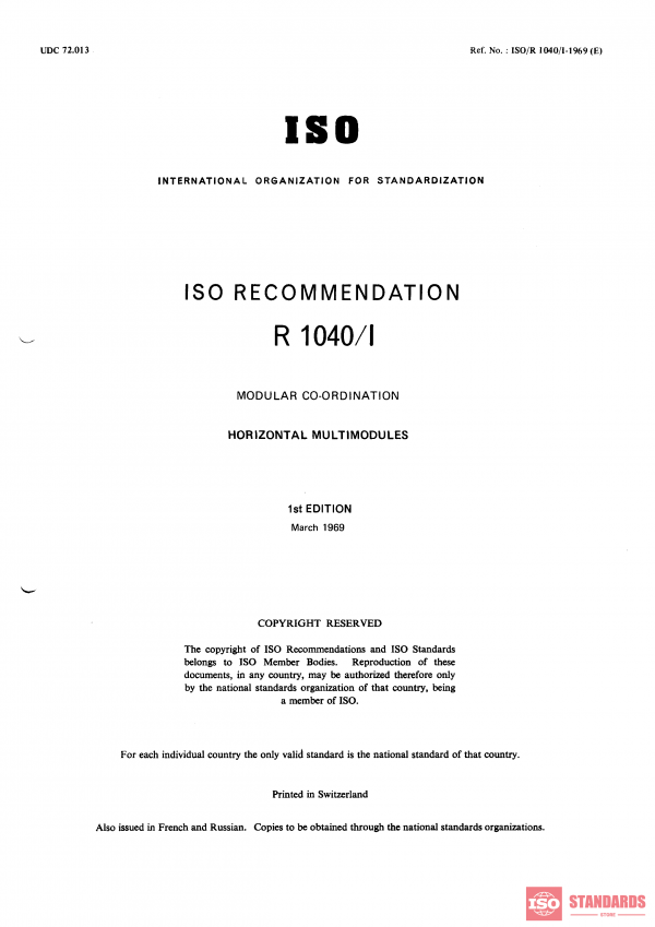 ISO/R 1040-1:1969 PDF