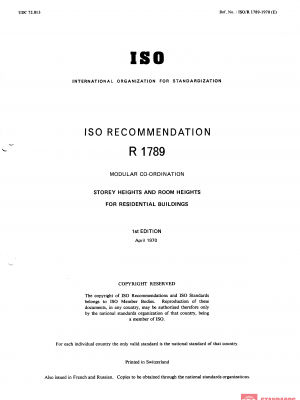 ISO/R 1789:1970 PDF