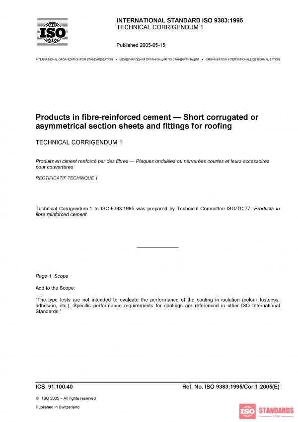 ISO 9383:1995/Cor 1:2005 PDF