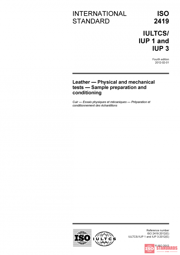 ISO 2419:2012 PDF