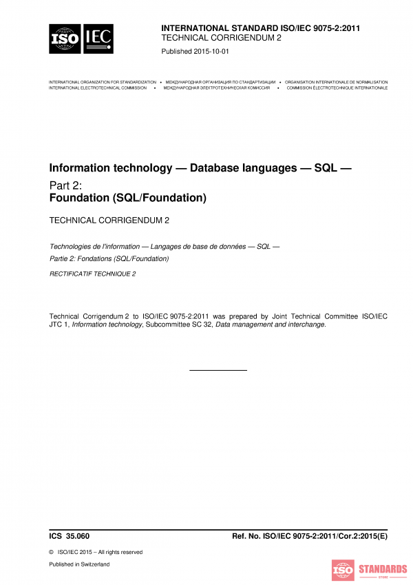 ISO/IEC 9075-2:2011/Cor 2:2015 PDF