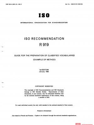 ISO/R 919:1969 PDF