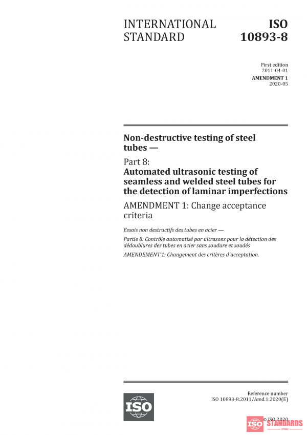 ISO 10893-8:2011/Amd 1:2020 PDF