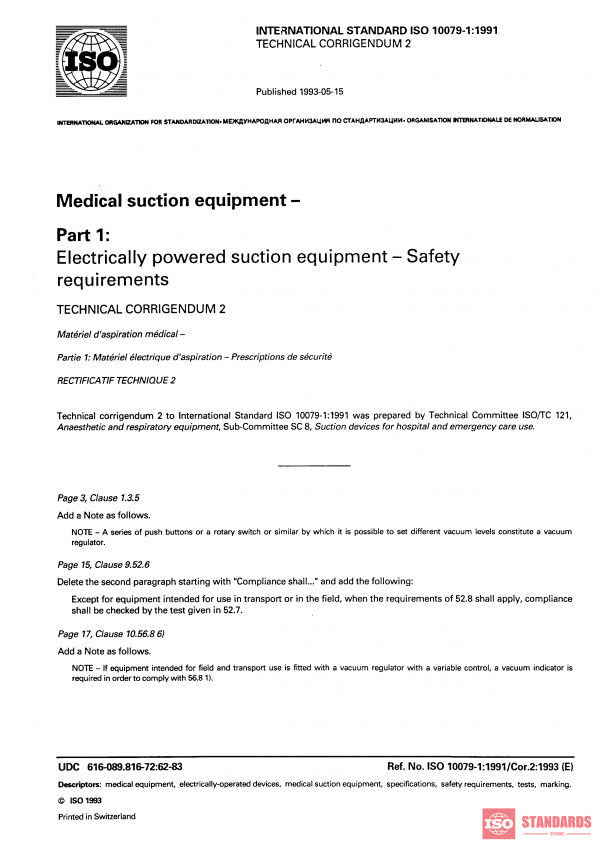ISO 10079-1:1991/Cor 2:1993 PDF
