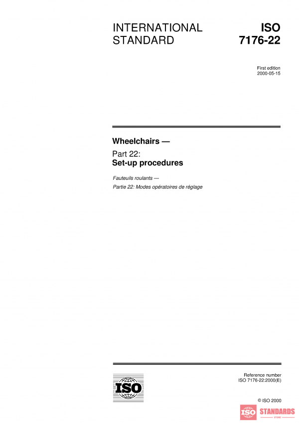 ISO 7176-22:2000 PDF
