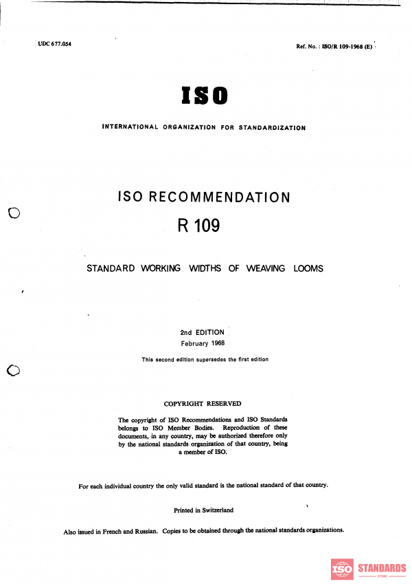 ISO/R 109:1966 PDF