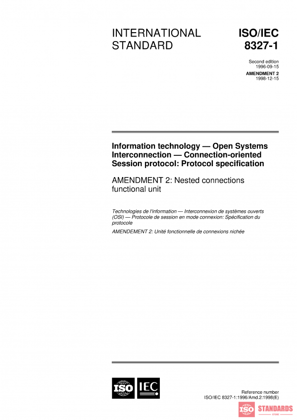 ISO/IEC 8327-1:1996/Amd 2:1998 PDF