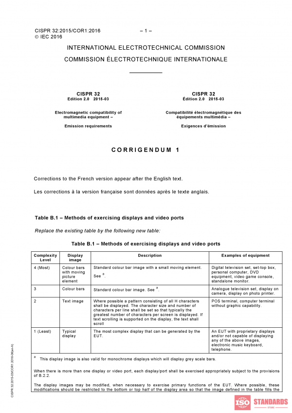 CISPR 32:2015/COR1:2016 PDF