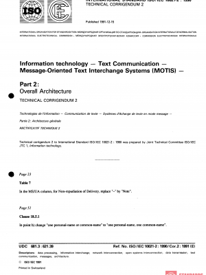 ISO/IEC 10021-2:1990/Cor 2:1991 PDF