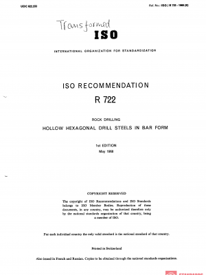 ISO/R 722:1968 PDF