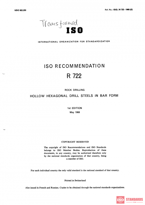 ISO/R 722:1968 PDF