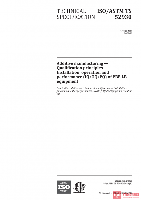 ISO/ASTM TS 52930:2021 PDF