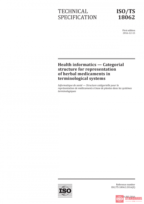 ISO/TS 18062:2016 PDF